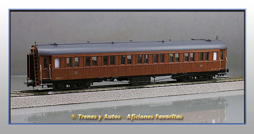 Coche pasajeros madera Largo Recorrido CC-637 - Renfe